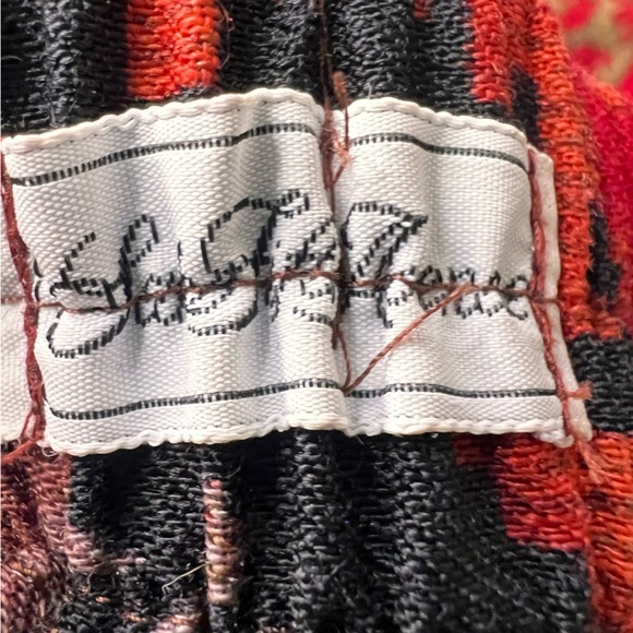 Vintage Saks Fifth Avenue Palazzo Pants Wide Leg Cropped Aztec Southwestern - Picture 8 of 10